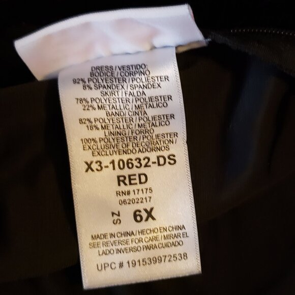 Beautiful ,Girls Holiday Dress size 6X ,by Bonnie Jean NWOT - Picture 5 of 5